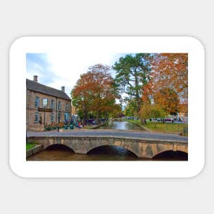 Autumn Trees Bourton on the Water Cotswolds Sticker